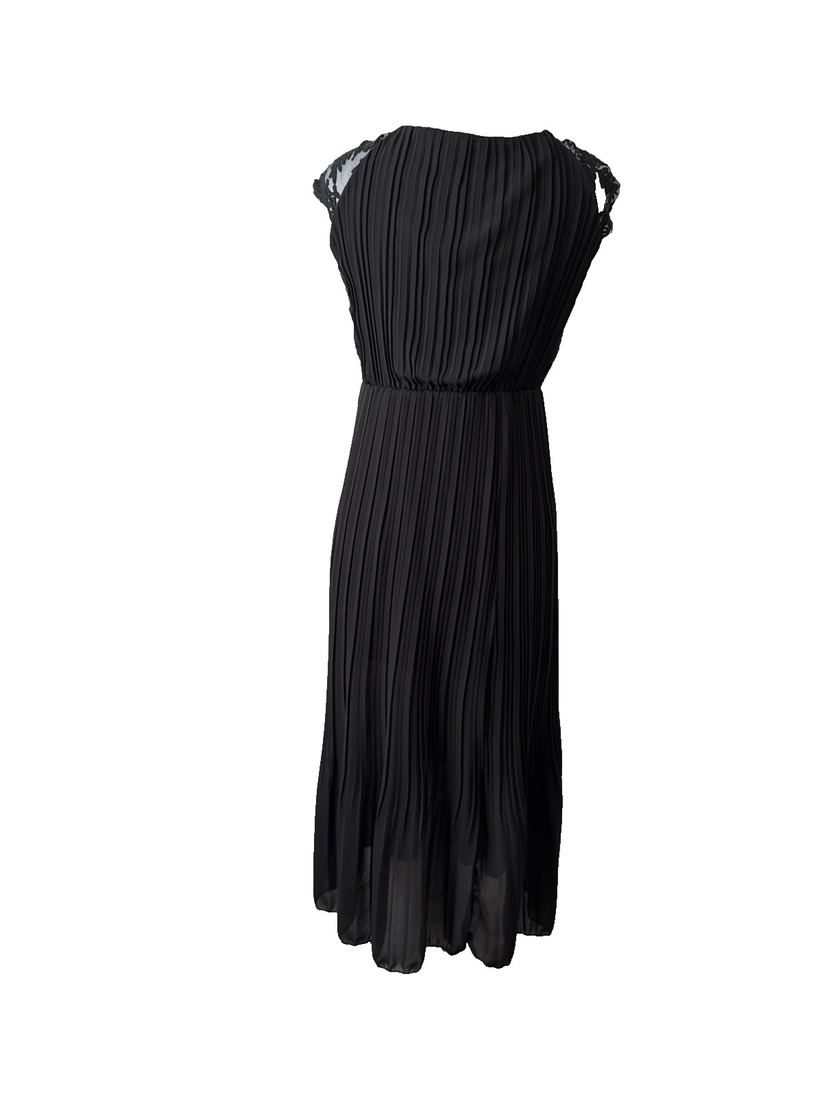 Whimsigoth Romantic Sheer Lace Pleated Dress M Boho Coquette Timeless Classic