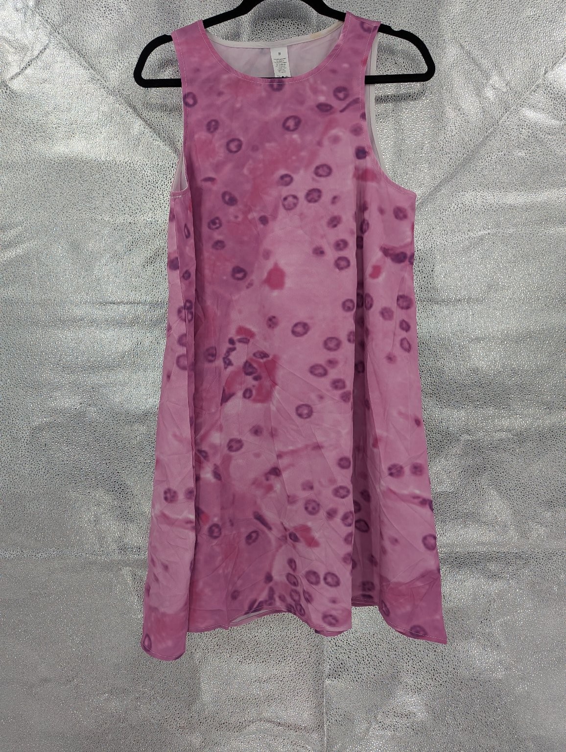Pink Women’s Medium Sleeveless Polyester Dress USA Made