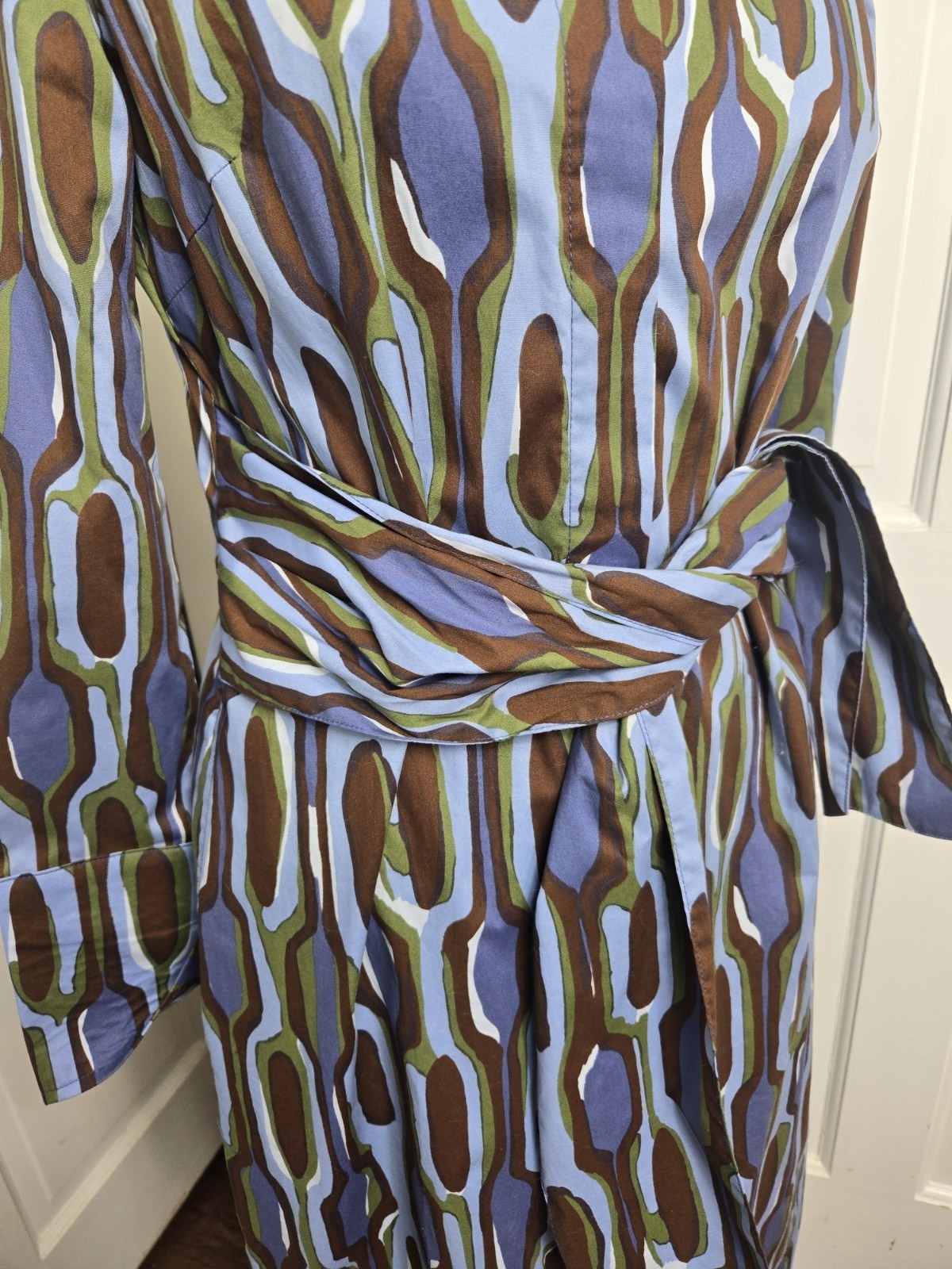 J. McLaughlin Orla Dress Size Small Blue, Brown And Green