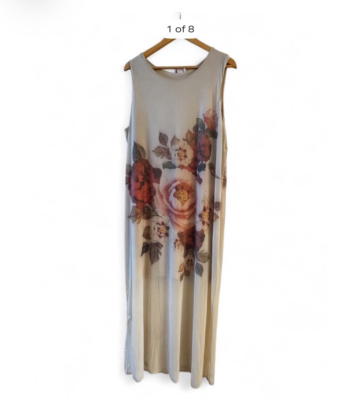 Vintage Style Greece Euro Angel Cathedral floral maxi dress 3XL