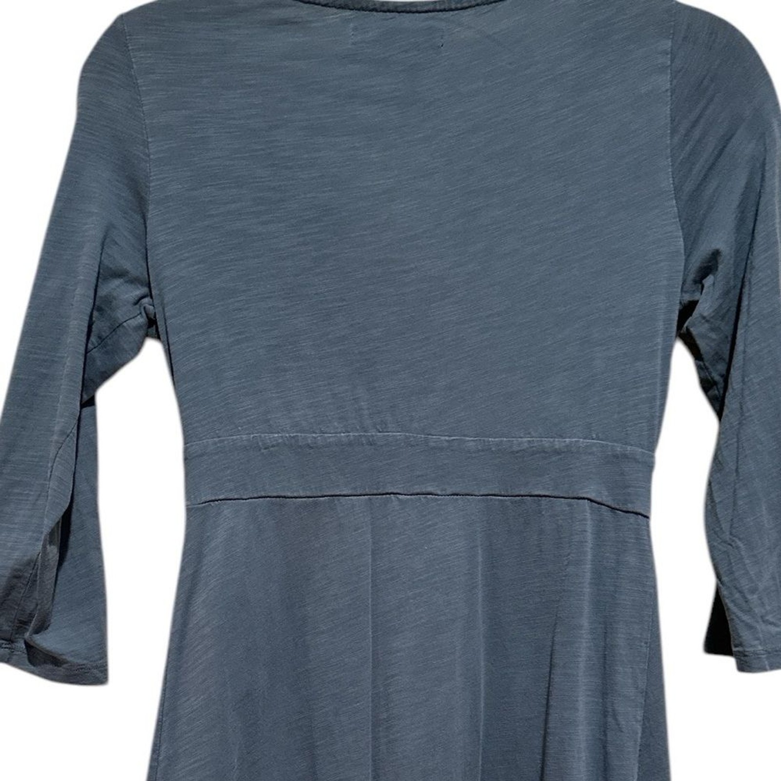 BODEN 3/4 SLEEVE BLUE NOTCH OFFICE JERSEY MINIMALIST DRESS 4R
