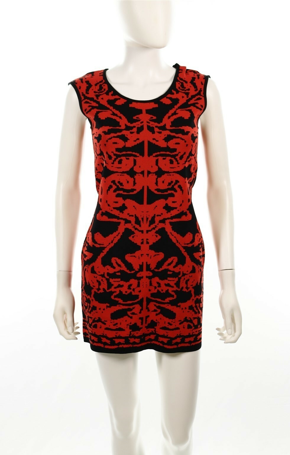 Clove 139482 Womens Sleeveless Sheath Mini Dress Petite Red/Black Size 10P