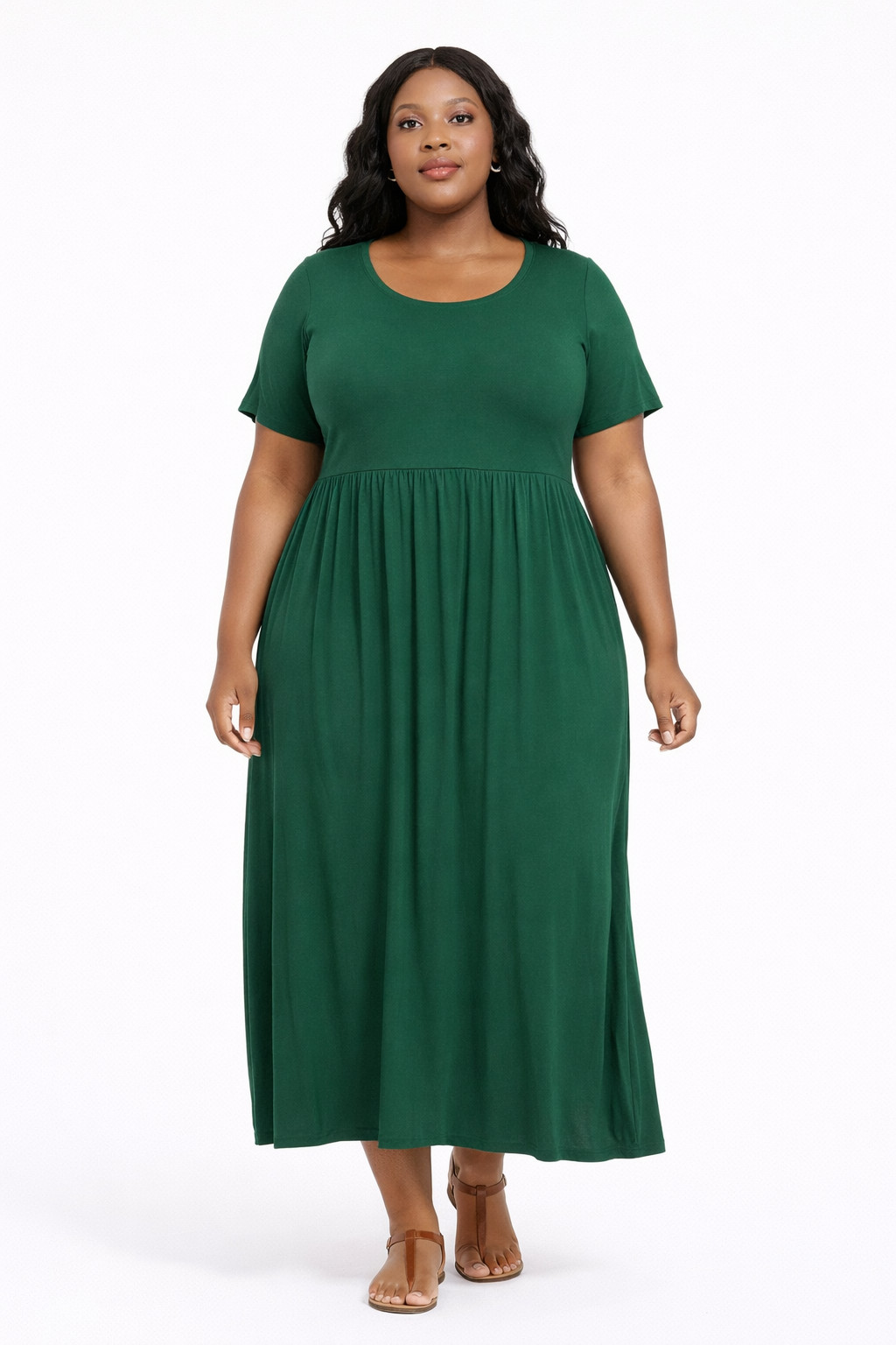 Womens Ladies T-Shirt Dress Plus Size 4XL Crew Neck Short Sleeve 95% Viscose
