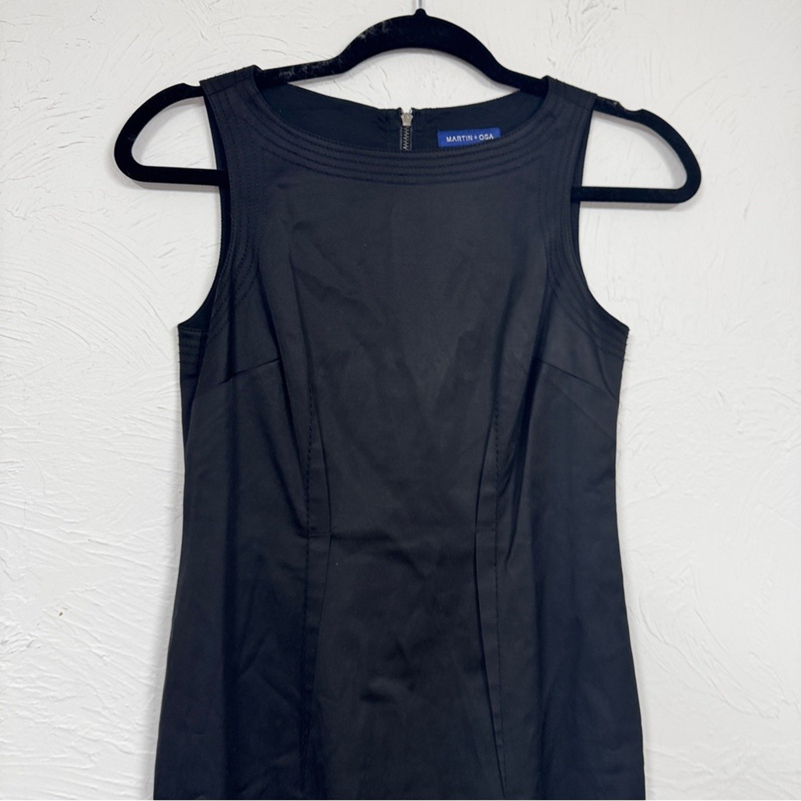 Martin + OSA Black Sleeveless Sheath Dress Womens 0 Classic Preppy Academia Mini