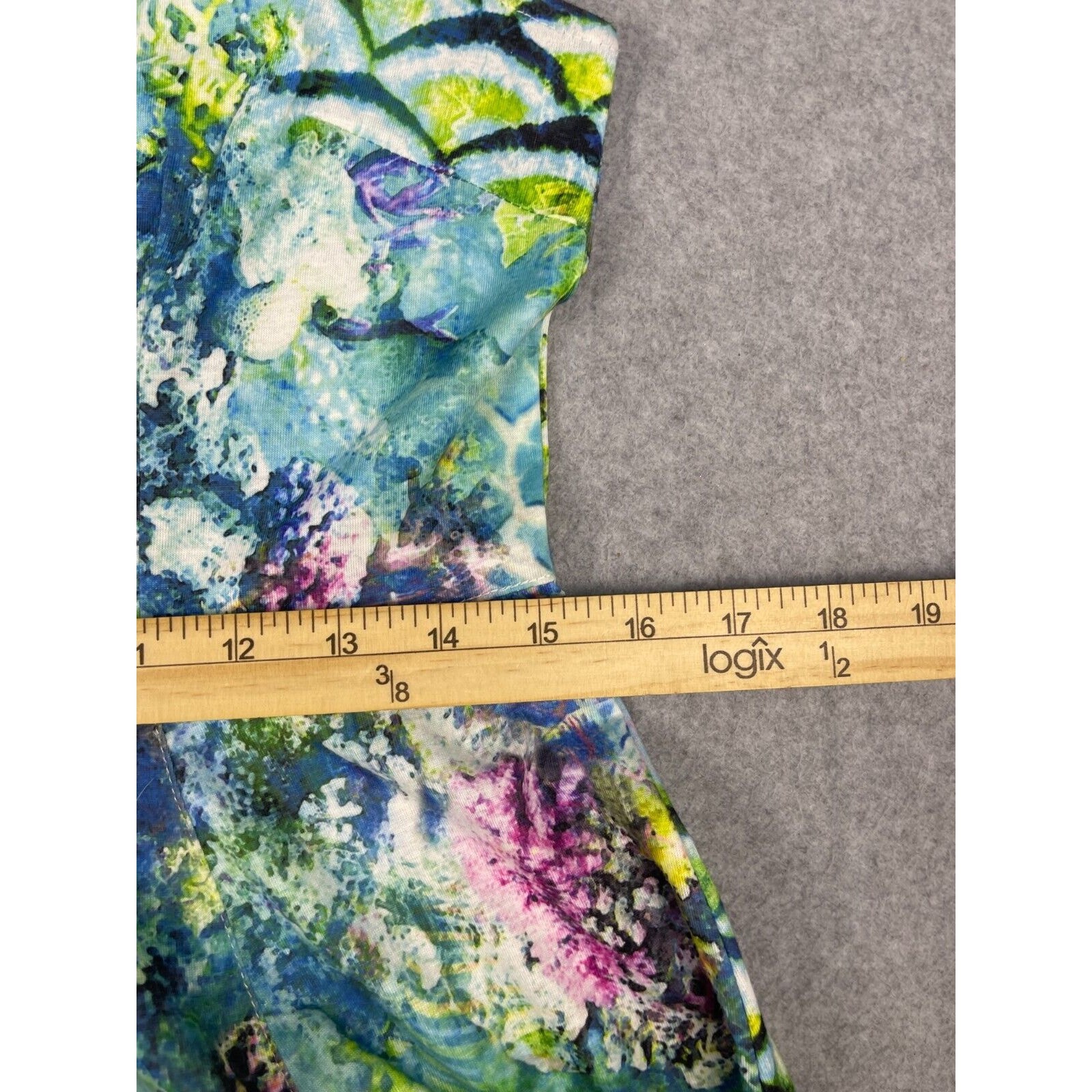 Smash Snake Print Sleeveless Bodycon A-Line Dress Size S Green Blue