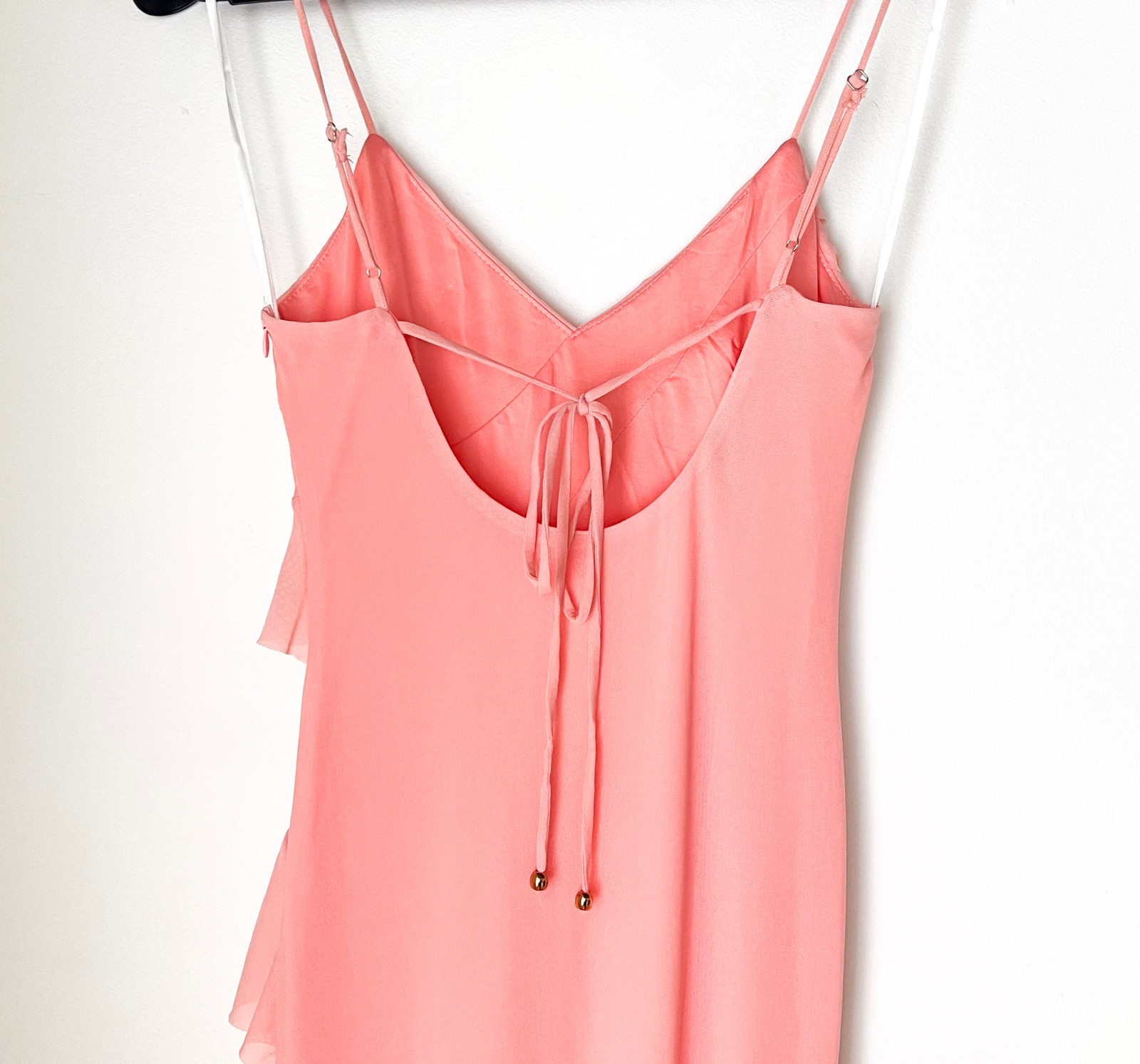 NWT Billy J Chantal Pink Maxi Dress Size 8 Y2K Tiered Ruffle Romantic Summer
