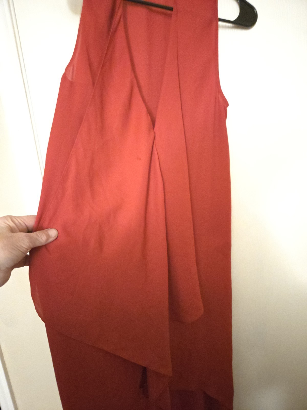 red summer dress ankle length