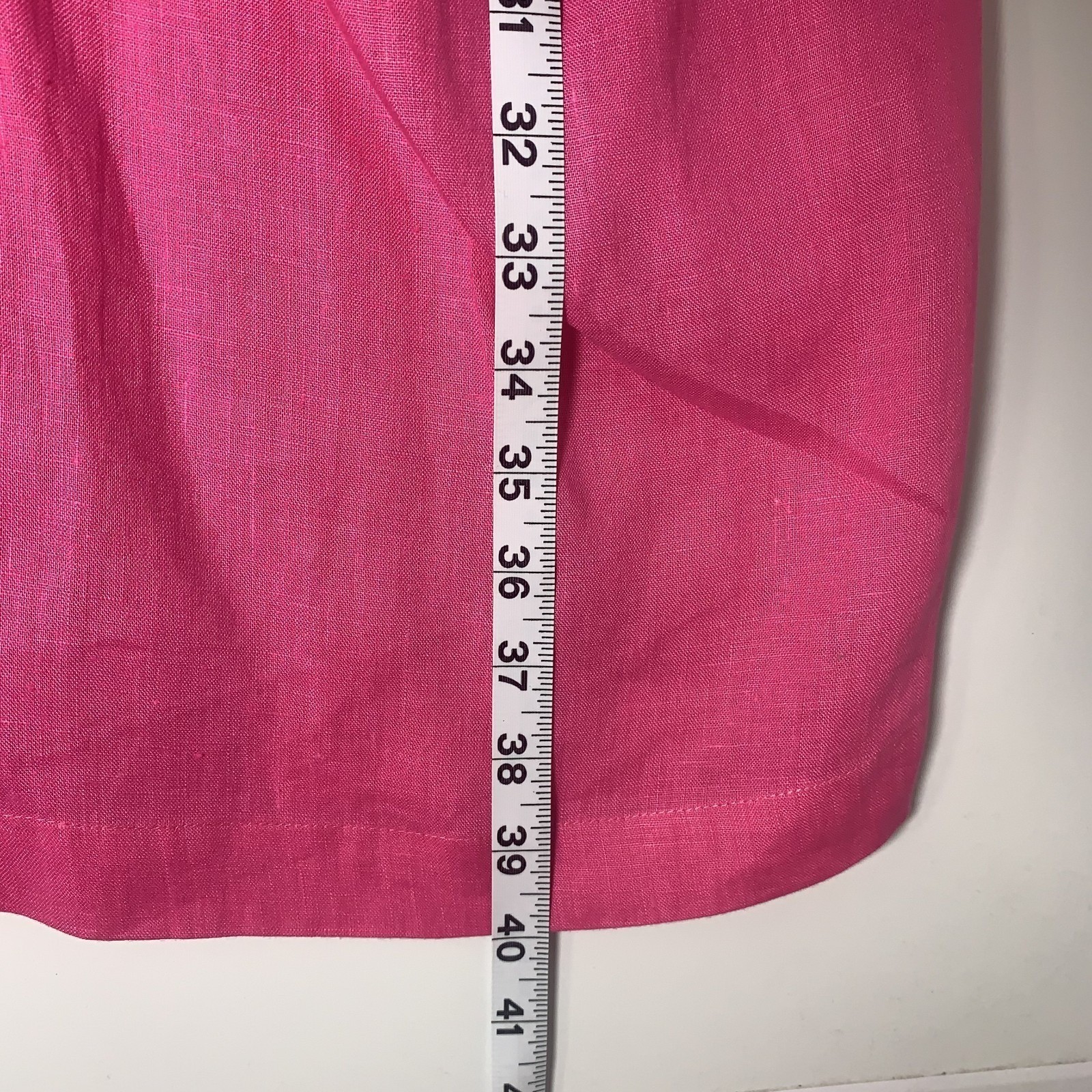 MINKPINK Selena Puff Sleeve Mini Dress NWT Hot Pink 100% Linen Size XXL