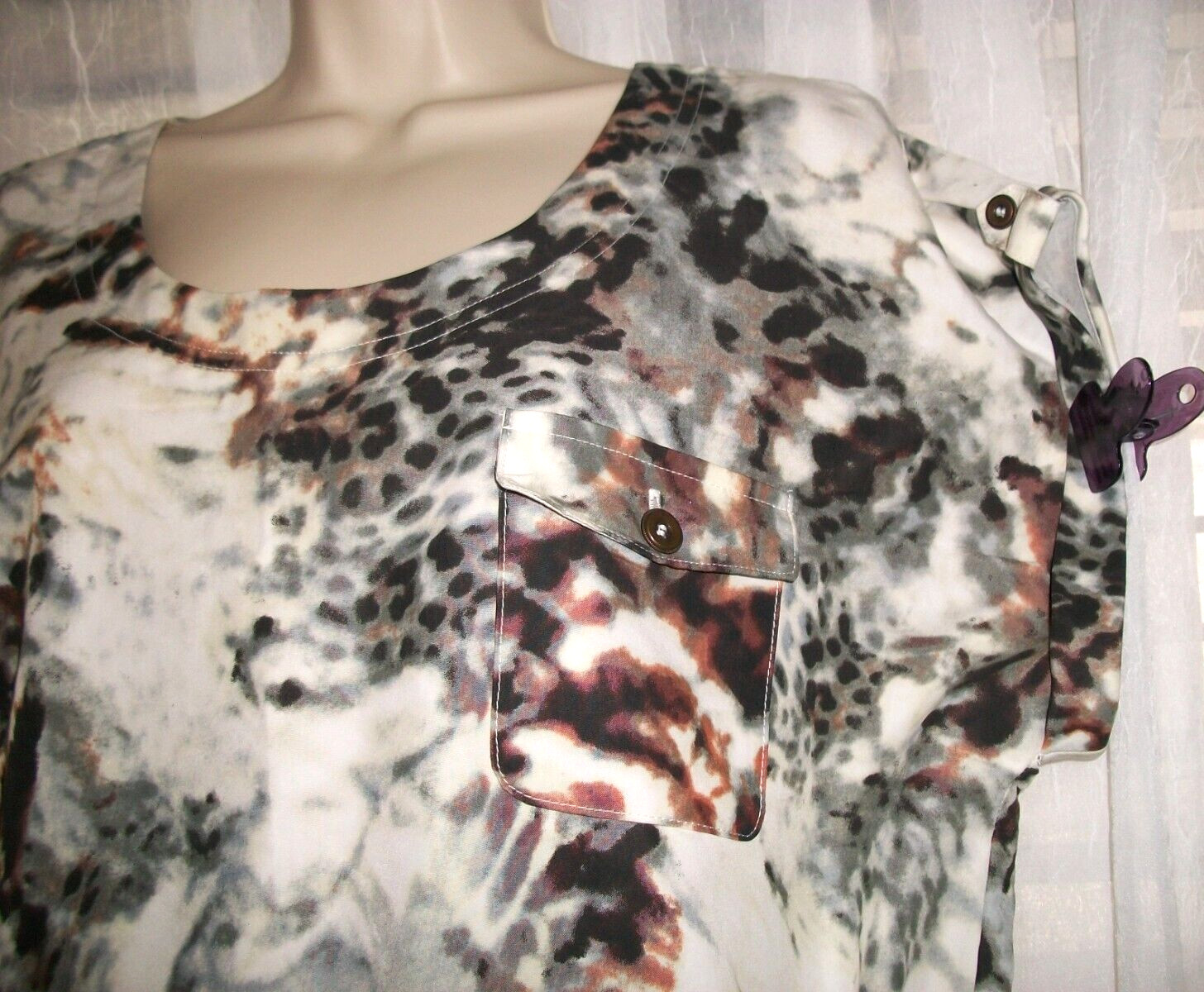 RELATIVITY PXL NO WRINKLE SHORT SILKY CAMO DRESS SUNDRESS~DRAWSTRING WAIST~