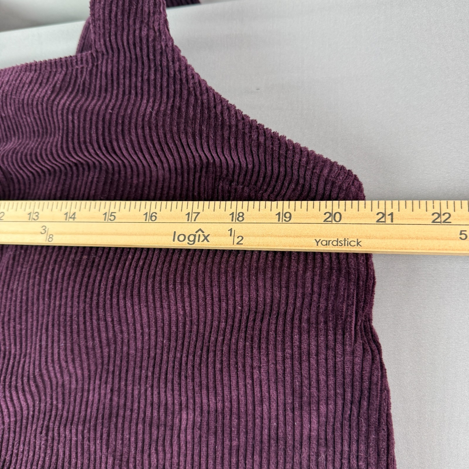 Fat Face US 12 UK 16 Purple Pinafore Dungaree Mini Dress Corduroy Button Pockets