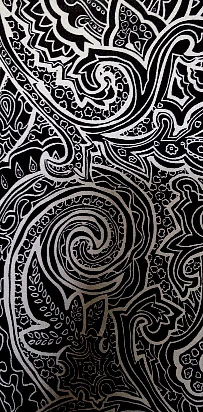 JM Collection 96% polyester 4% spandex black & white geometric print dress PXL