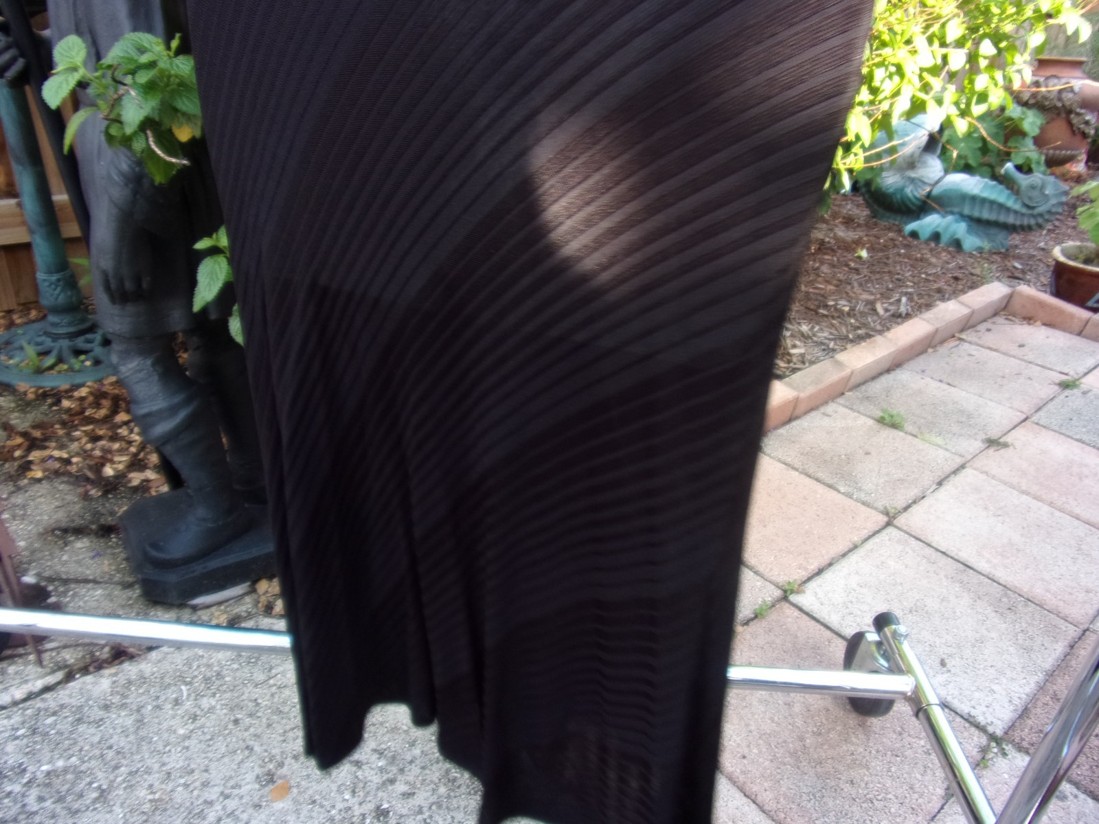Versus Gianni Versace Sheer Black Evening Dress Bodycon Straps Cut Outs 38
