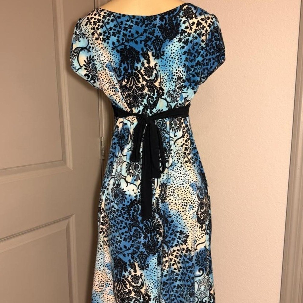 Cato multicolor floral and damask print dress