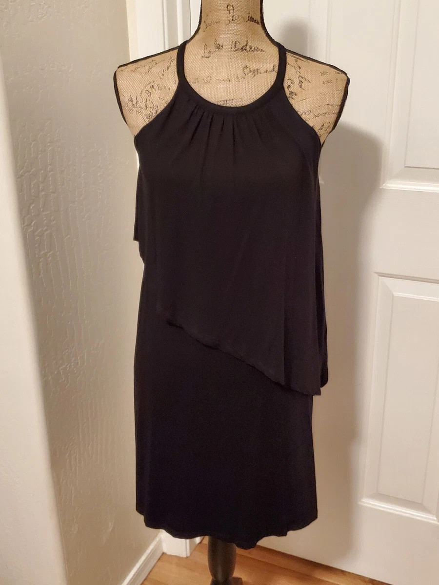Asos Women’s Size 6 Black Sleeveless Halter Knit Sheath Dress