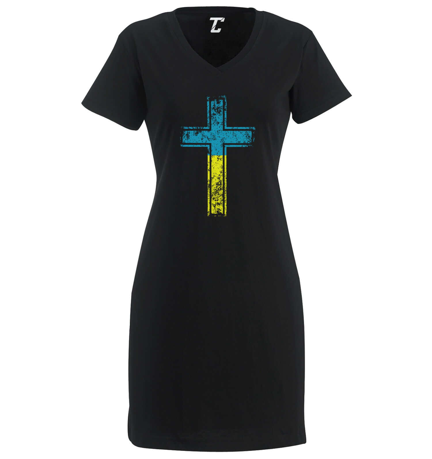 Cross With Ukraine Colors – Pray For Peace Support Women’s Dress