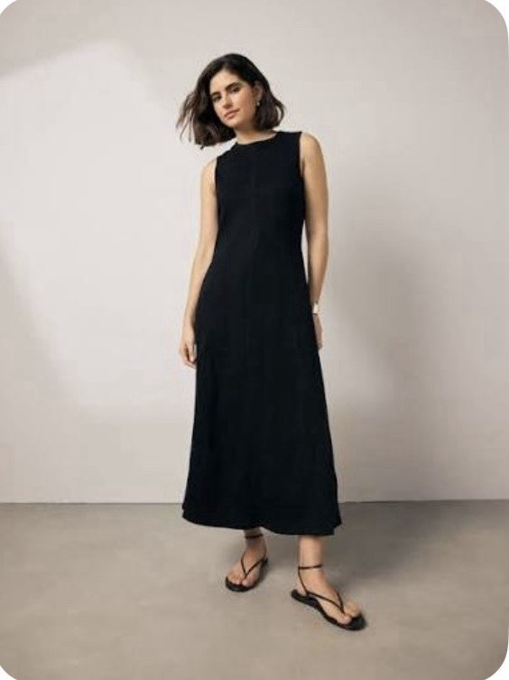 A New Day Sleeveless A-line Maxi Dress size XS – Black – NEW