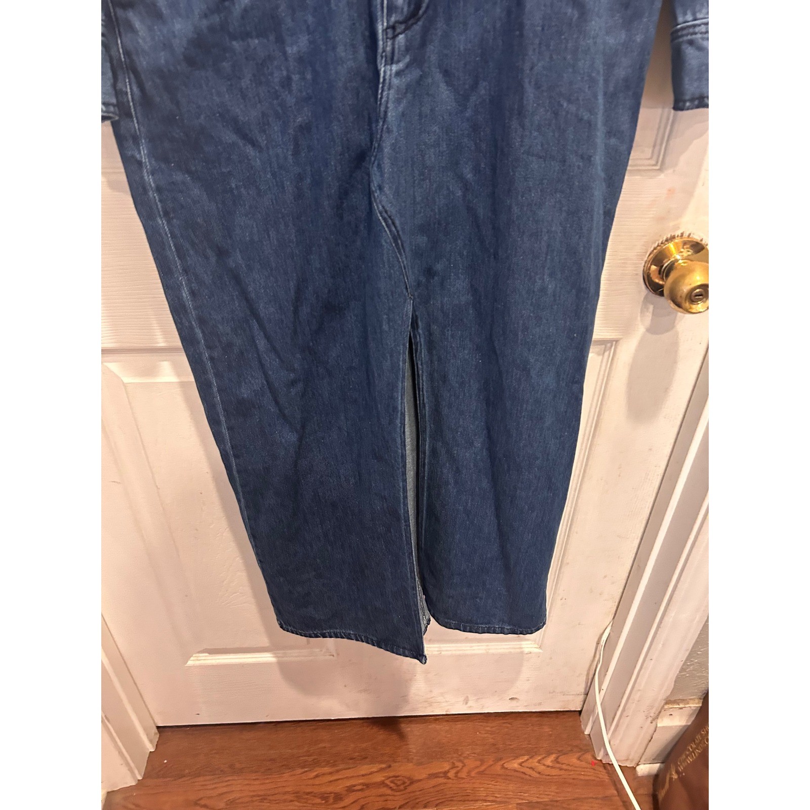 Steve Madden Womens Dakoda Blue Denim Maxi Dress Pearl Snap Front Western Sz 6