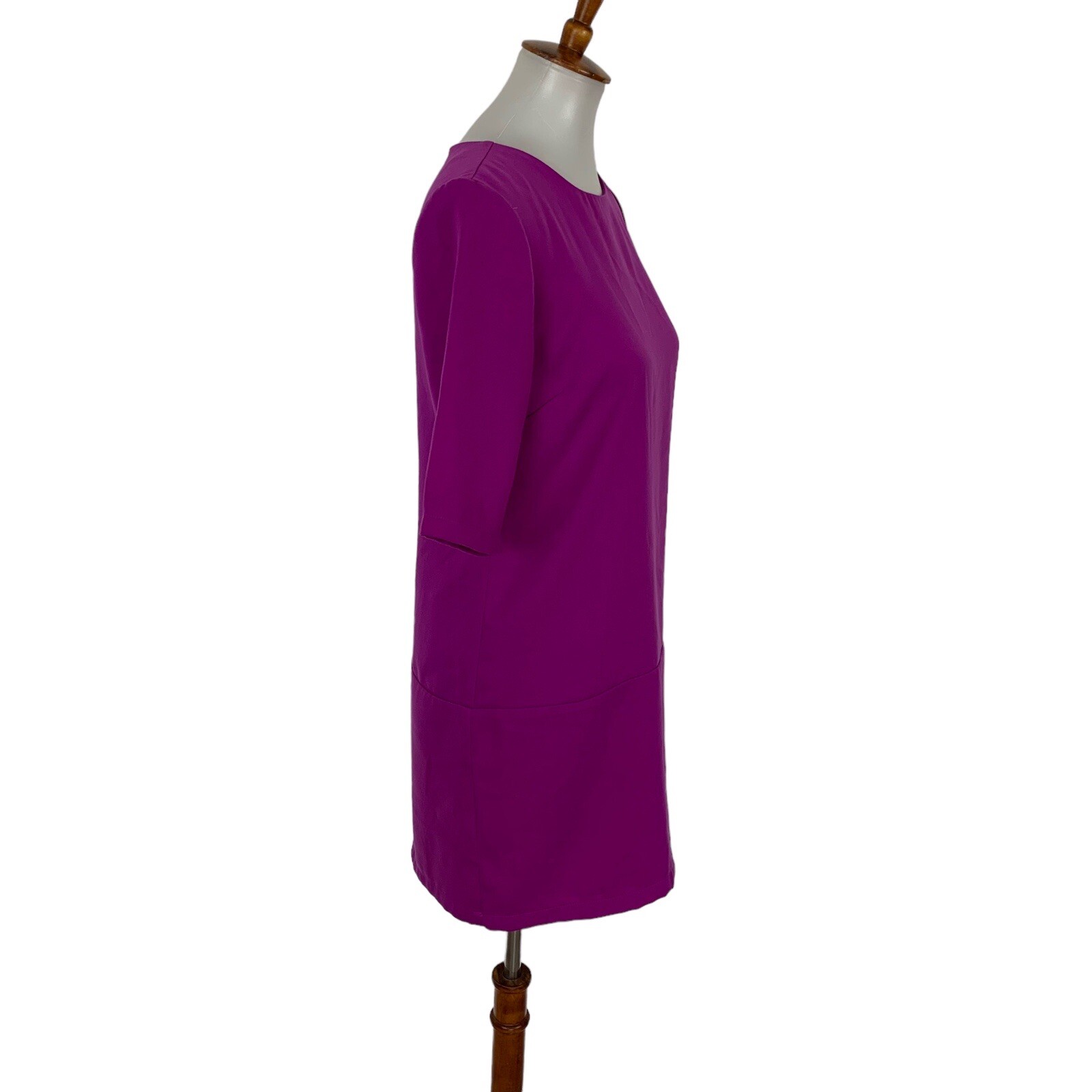 Pim And Larkin Dress Small Short Sleeve Purple Elegant Minimalist Workwear