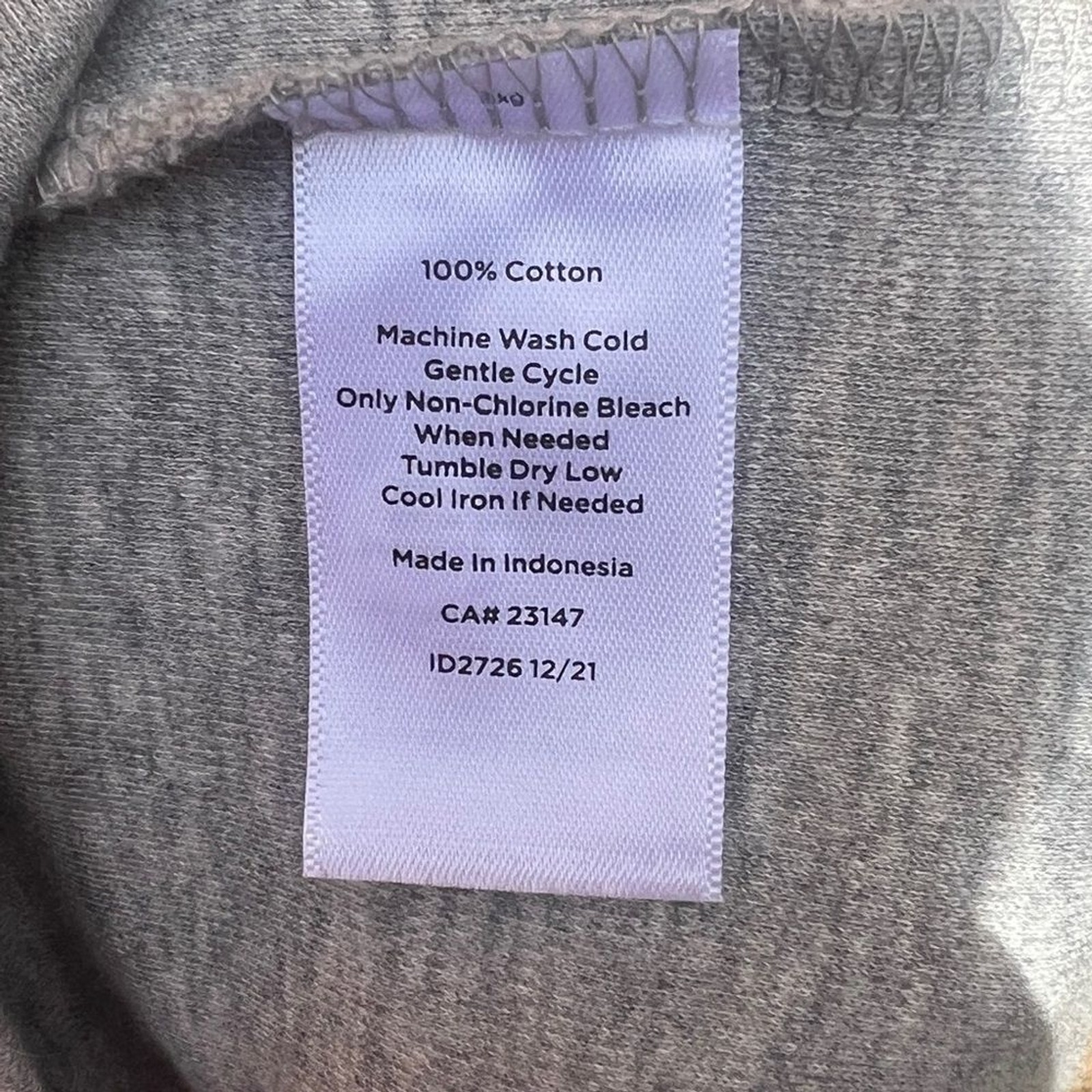 Talbots Haven Well Within Grey Oraganic Cotton Interlock Dress Size M