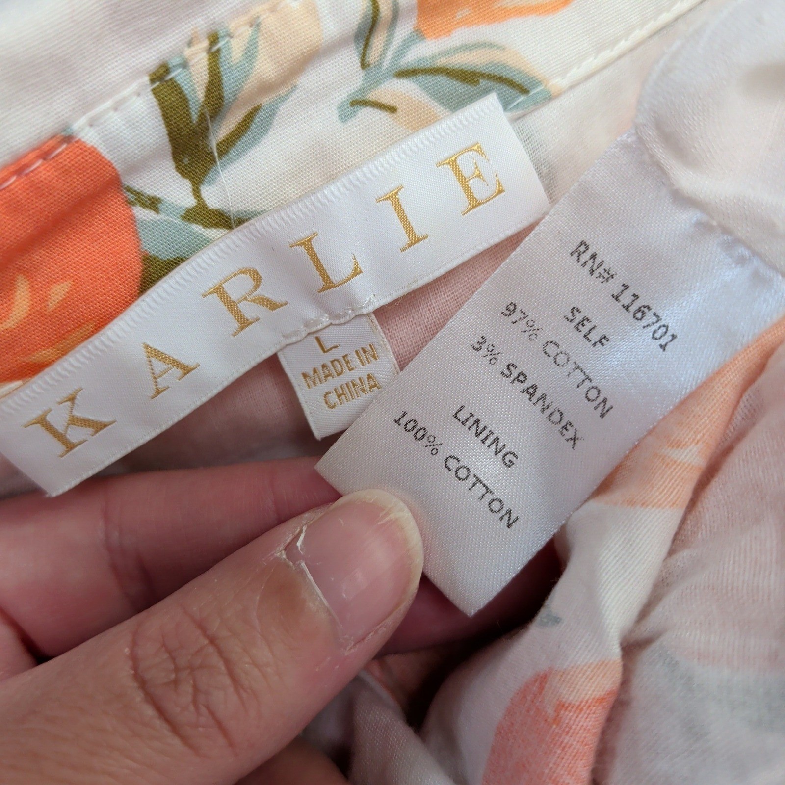 Karlie Womens Orange Lemon Citrus Print Puff Sleeve Tie Waist Teacher Cottage