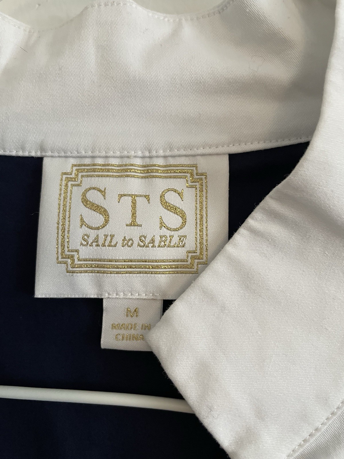 Sail to Sable Navy White Colorblock Sleeveless Tunic Dress Sz M Nautical Beach