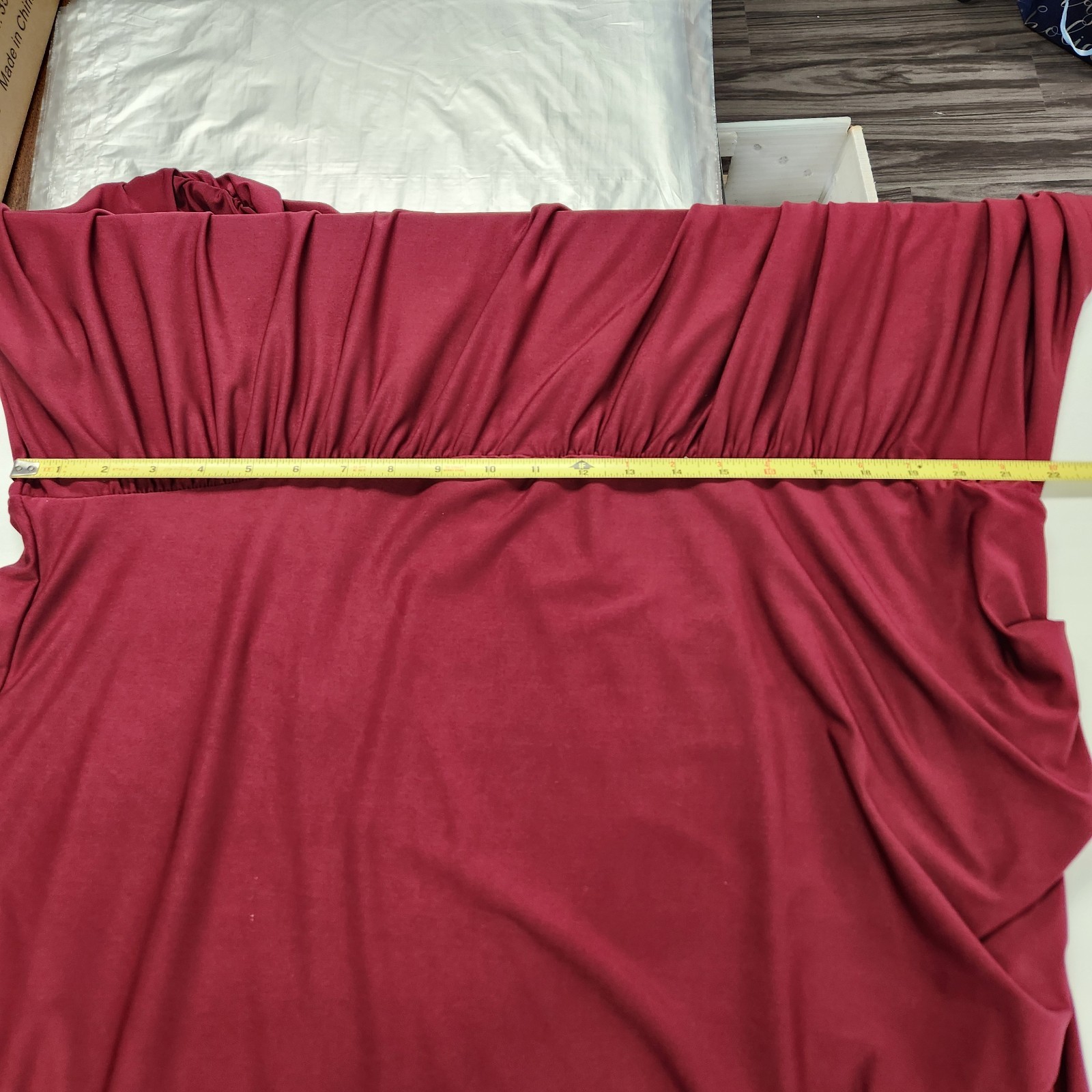 24Seven Batwing Sleeve Slit Maxi Dress Burgundy Boat Neck Womens Size 3X NWT