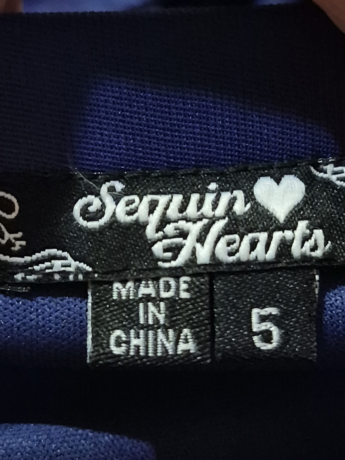 Sequin Hearts Dress Juniors Size 5 Purple & Blue Strapless Party Dance Prom