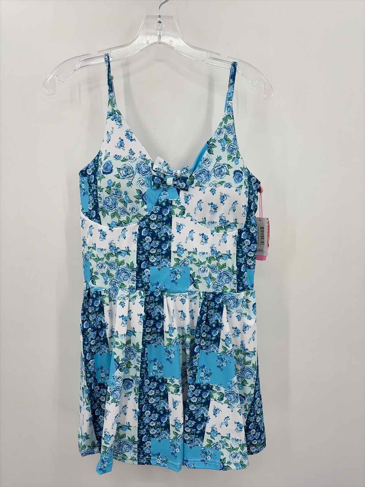 Simply Southern Blue Size Medium Short Sleeveless Dress