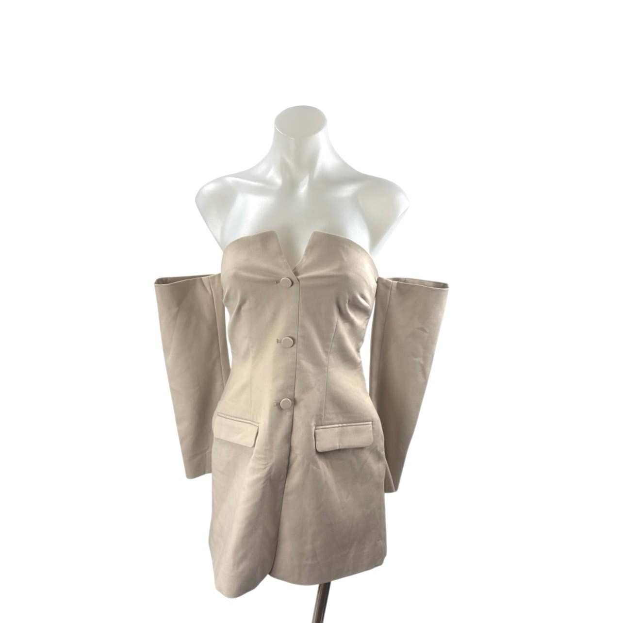 NEW Abercrombie & Fitch Mara Off Shoulder Long Sleeve Mini Sheath Shift Dress XS