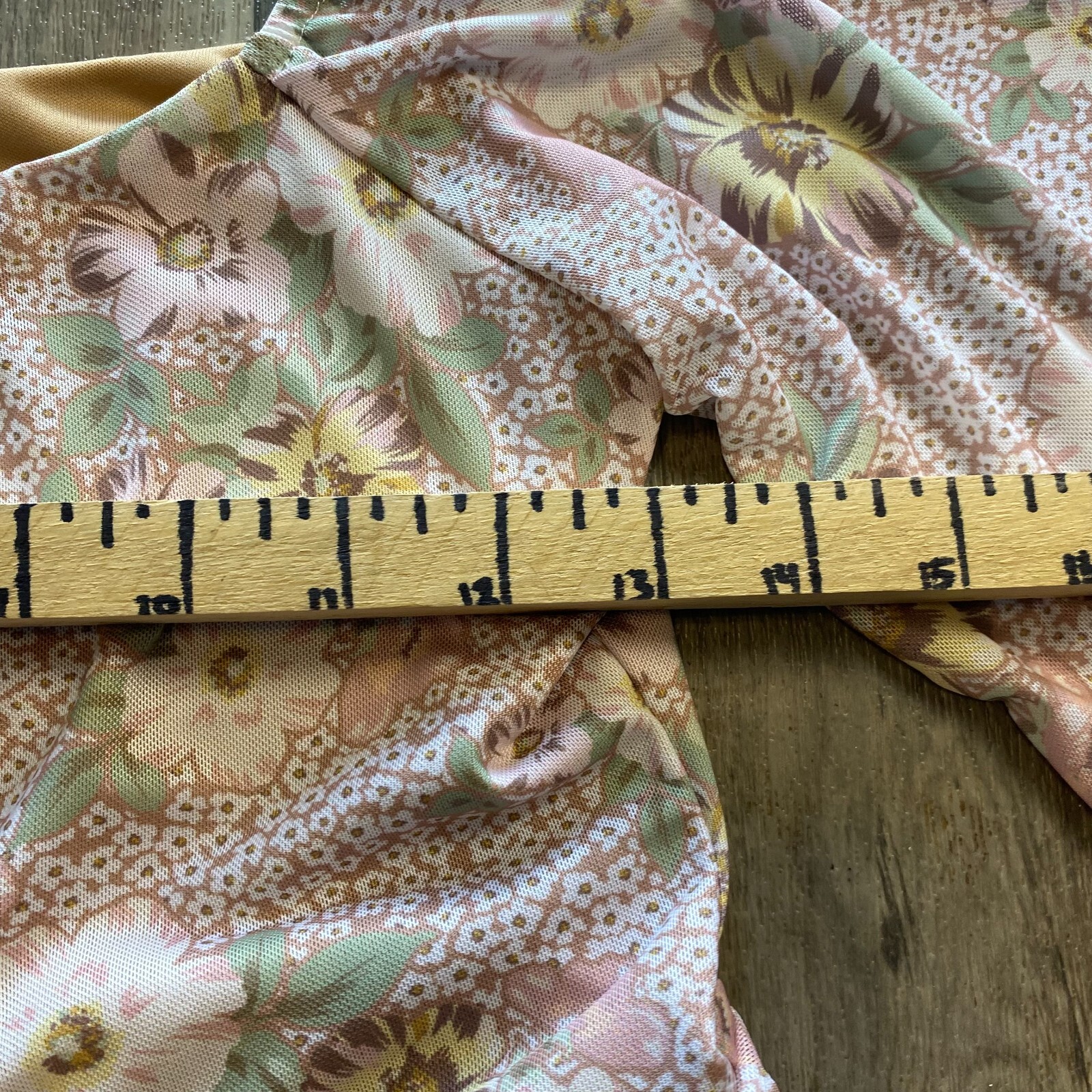 Originality Floral Off Shoulder Mini Dress Light Pink Green Size Medium