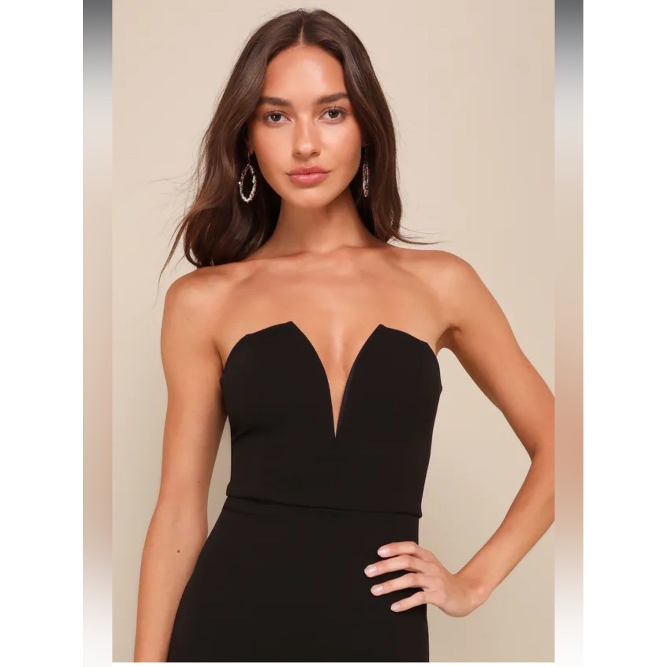 Dedicated to Glamour Black Strapless Maxi Dress