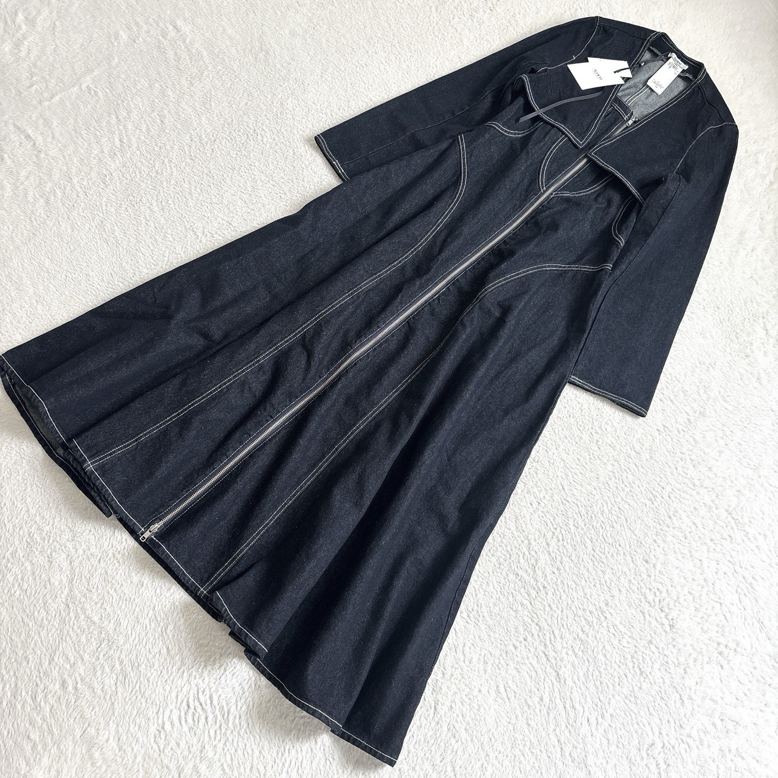 Ameri VINTAGE Japan BOLERO SET DENIM DRESS S Blue Denim Jacket Dress Set New