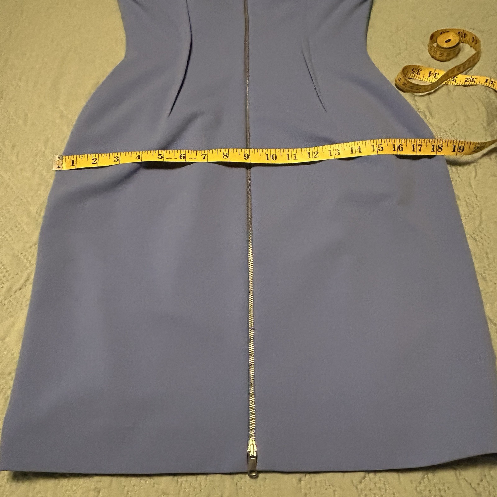 Antonio Melani Sleeveless Blue Turtle Neck Back Zipper Dress Size 4
