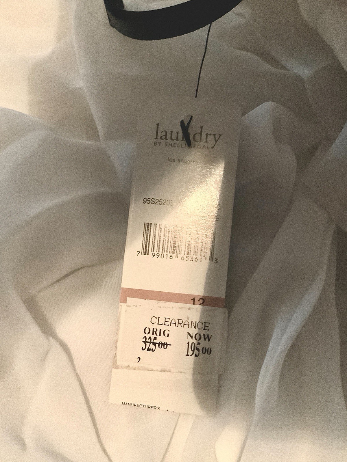 Laundry by Shelli Segal White Maxi Pleated Chiffon Halter Dress Sz 12 $325.00