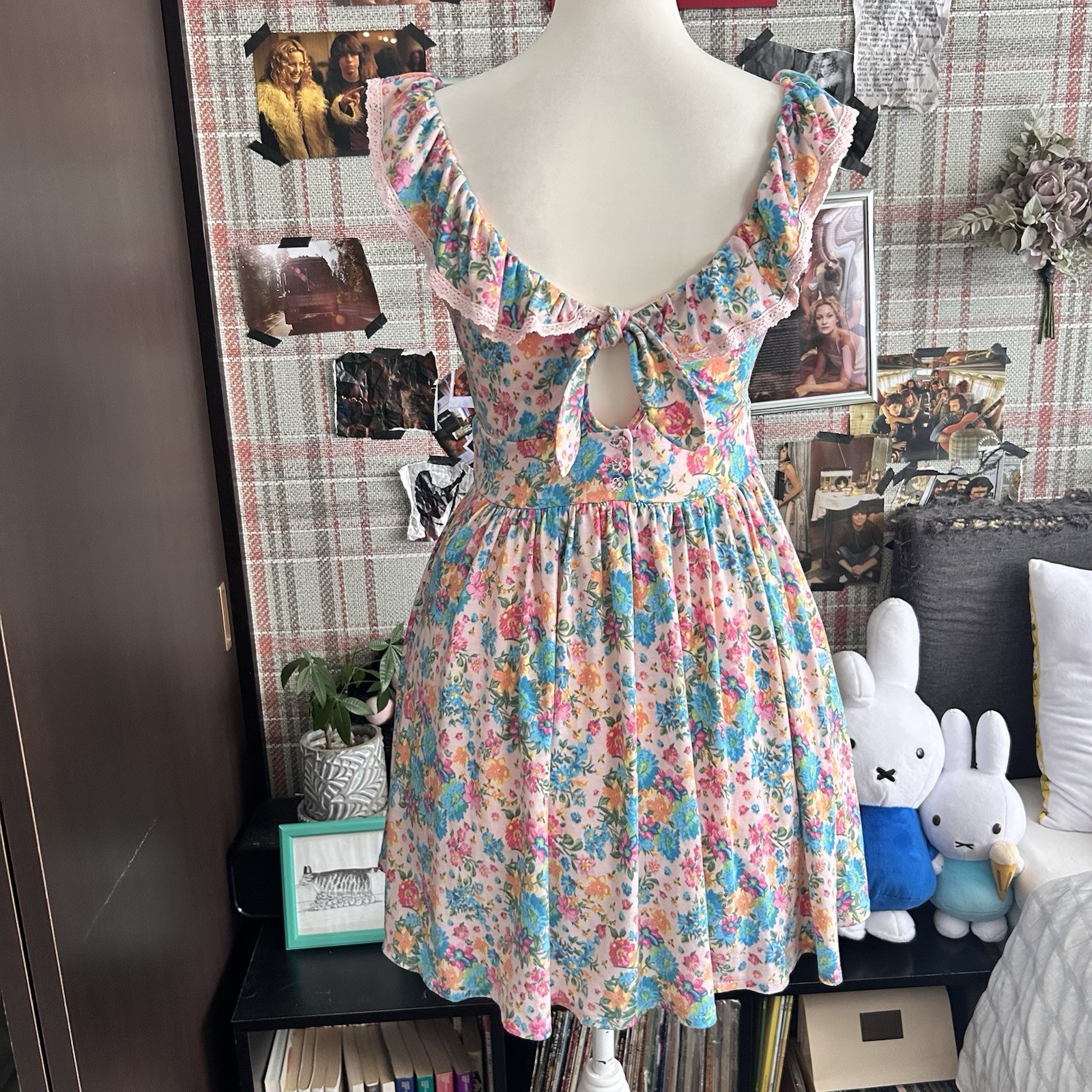 Rare LIZ LISA Vent Collection Floral Dress Lace Ruffle Corset Lolita Hime