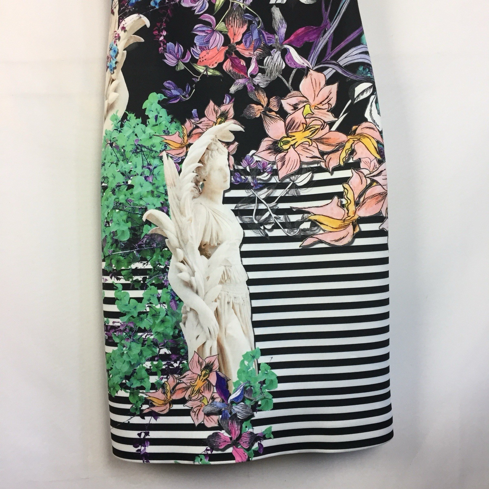 Clover Canyon Scuba Floral Art Print Sleeveless Sheath Dress Size S Small