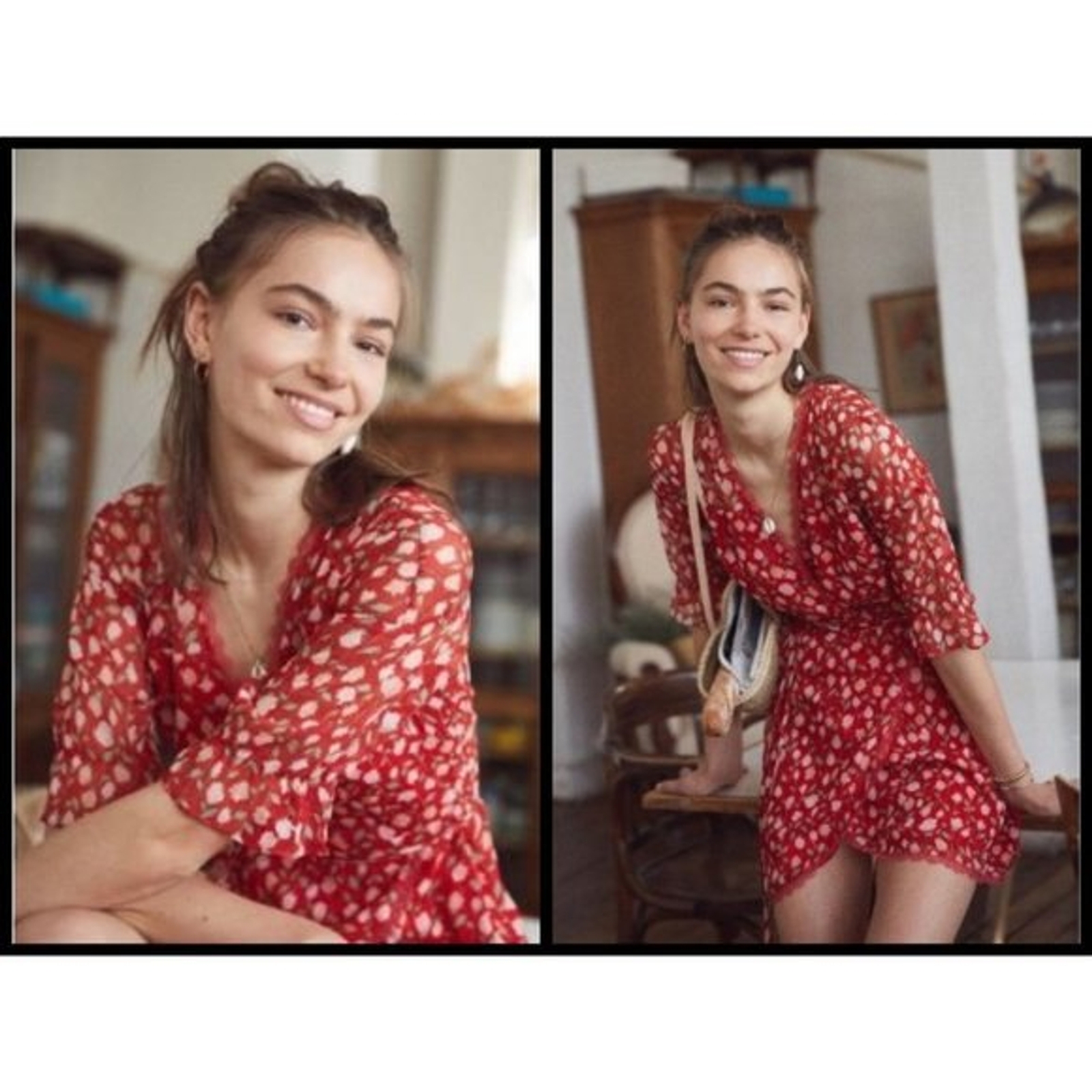💕THE KOOPLES💕 Rosa Rosa Short Red Dress Viscose Large NWT
