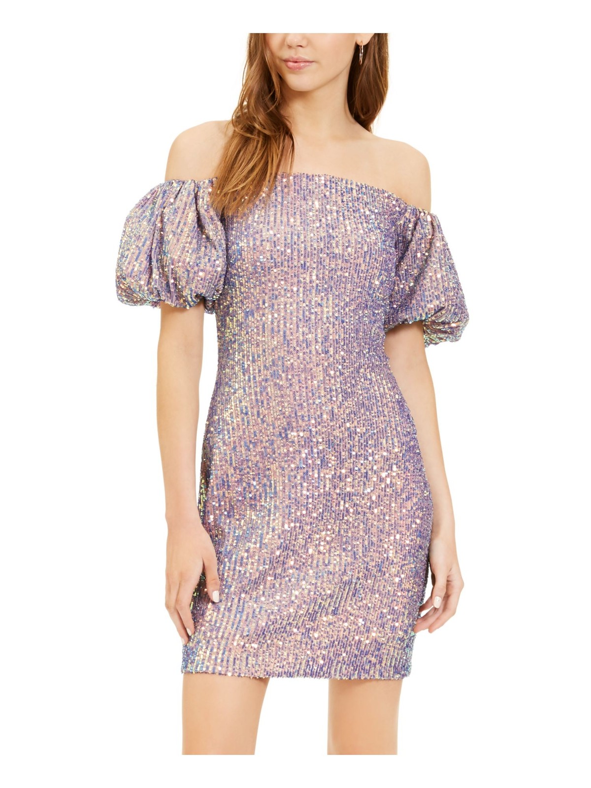 BLONDIE Womens Sheath Short Dress Pink Pouf Cocktail Juniors 11