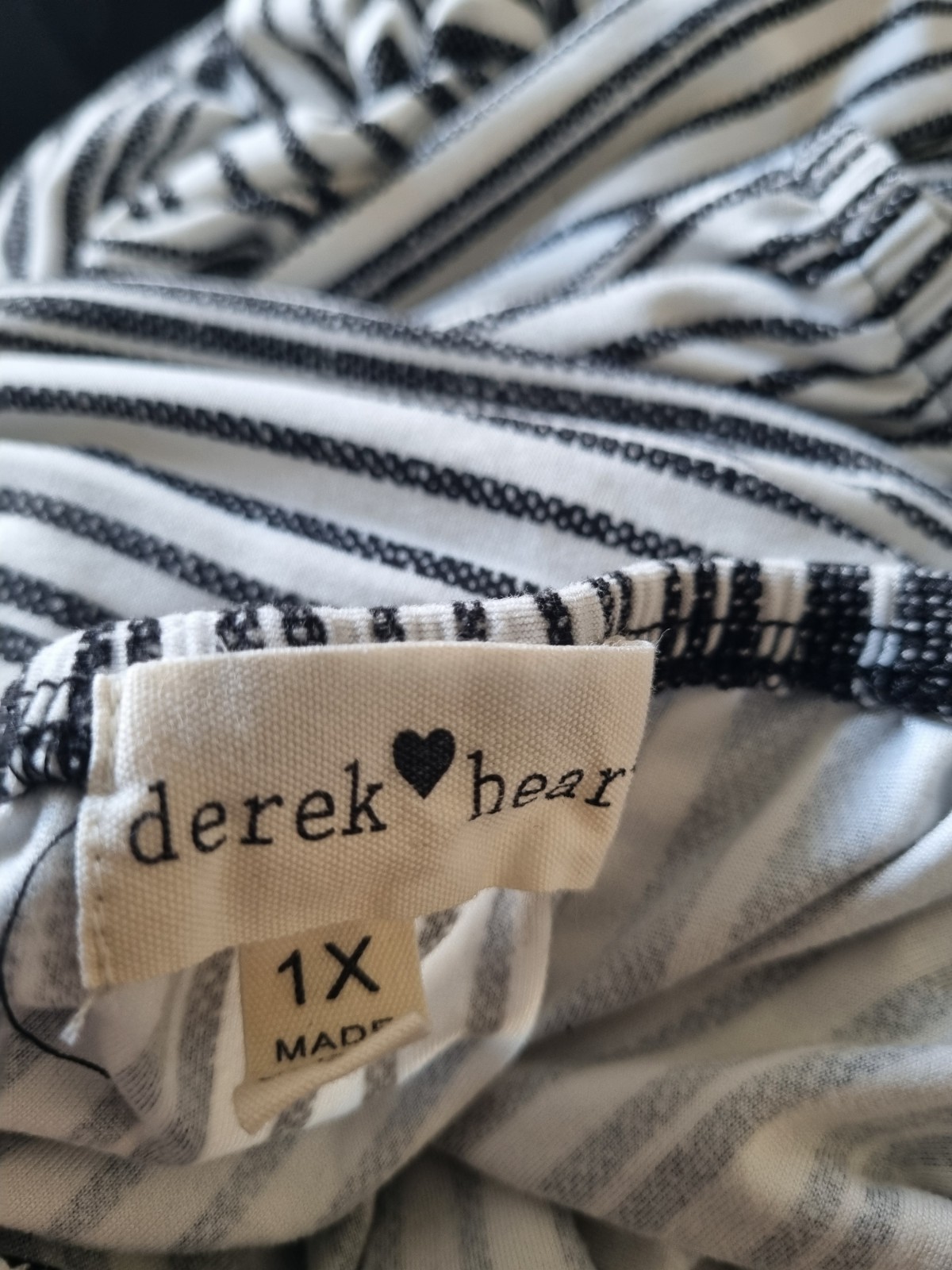 Black And White striped Maxi Unlined Lightweight Sleeveless Dress 1X