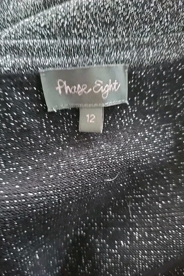 Phase Eight silver sparkly shimmer stretchy party wrap Wedding dress size 12