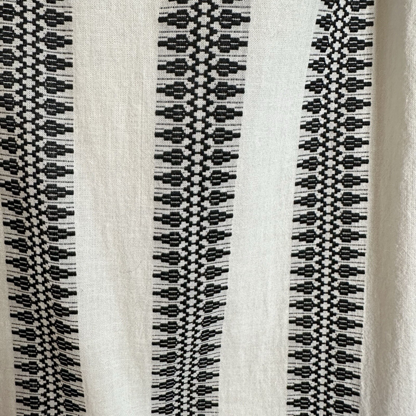 New Directions Black Gray Aztec Striped Petite Lined Shift Dress Women’s PXL