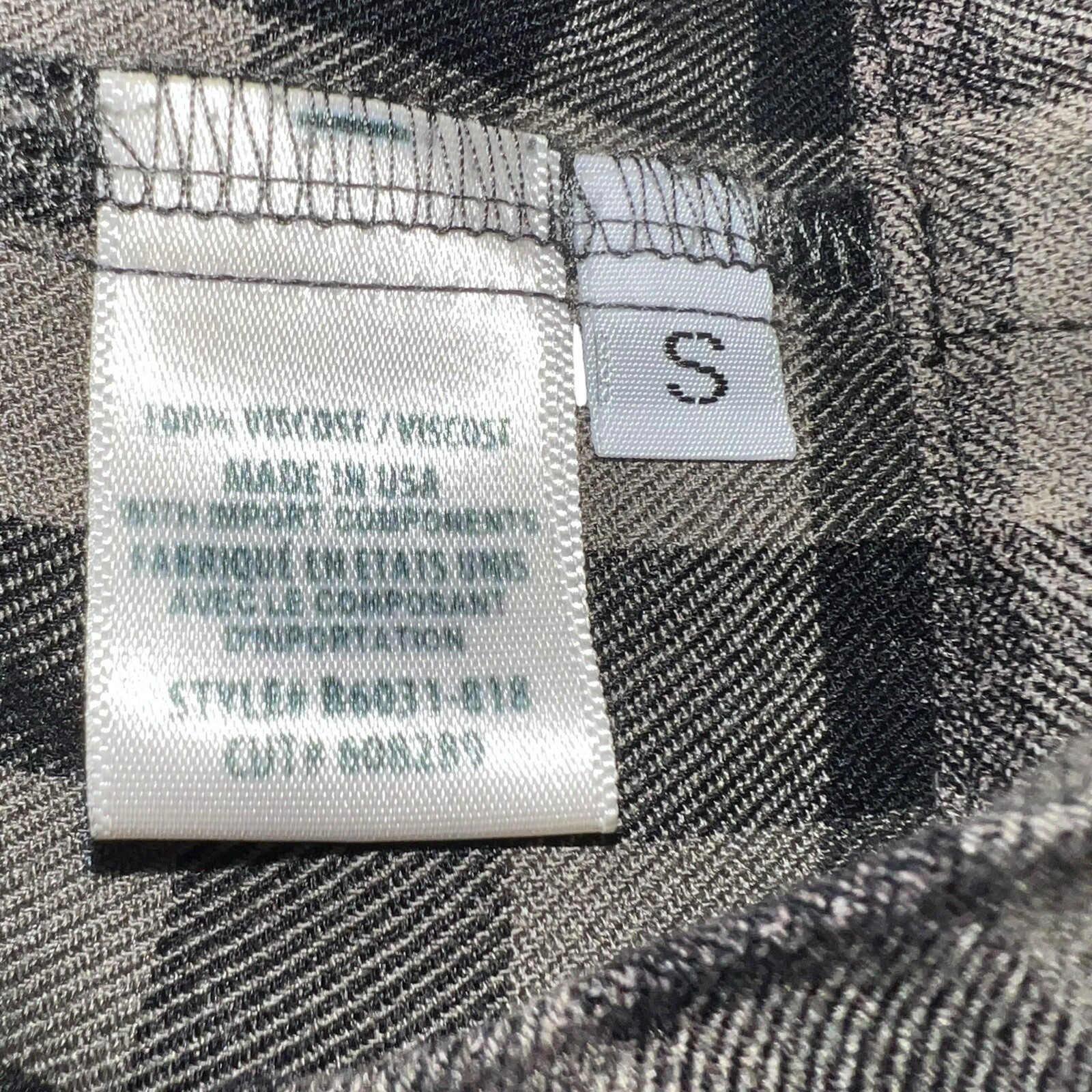 Bella Dahl Size S Gingham Plaid Mini Dress Soft Grunge 90s Revival Size Small