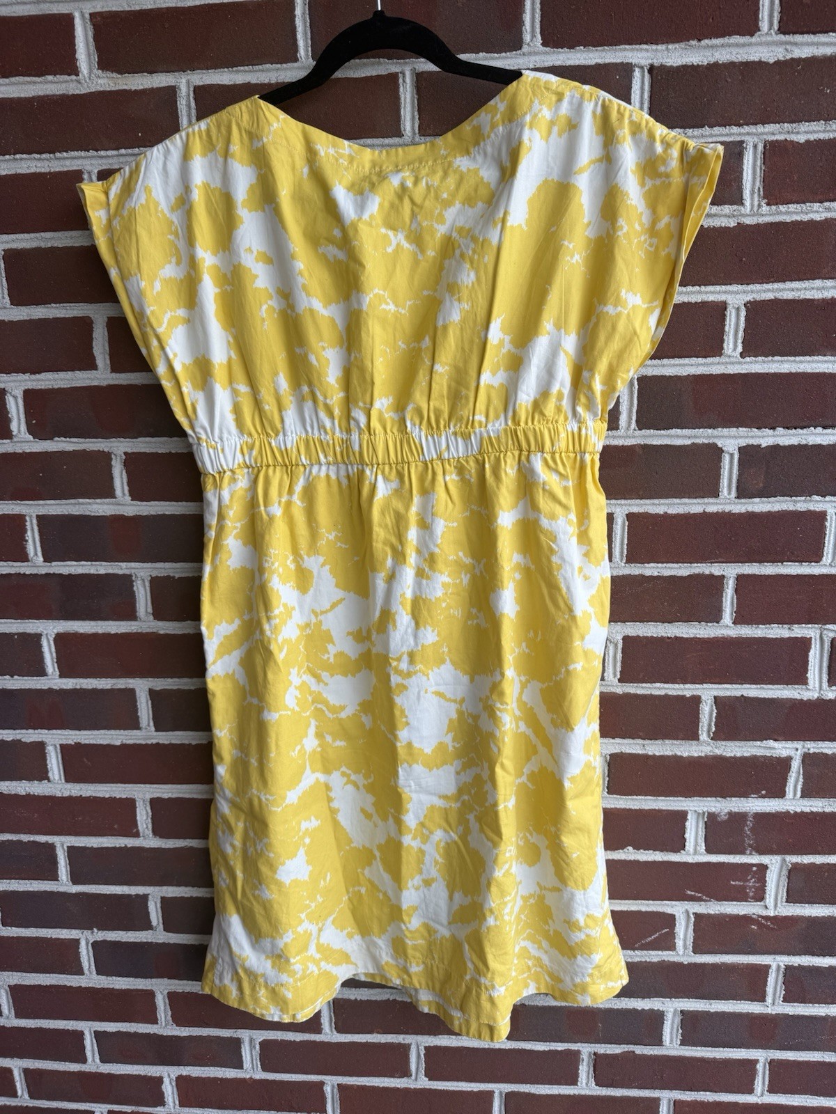 Gap Maternity Dress Size Small Cap Sleeve White And Yellow