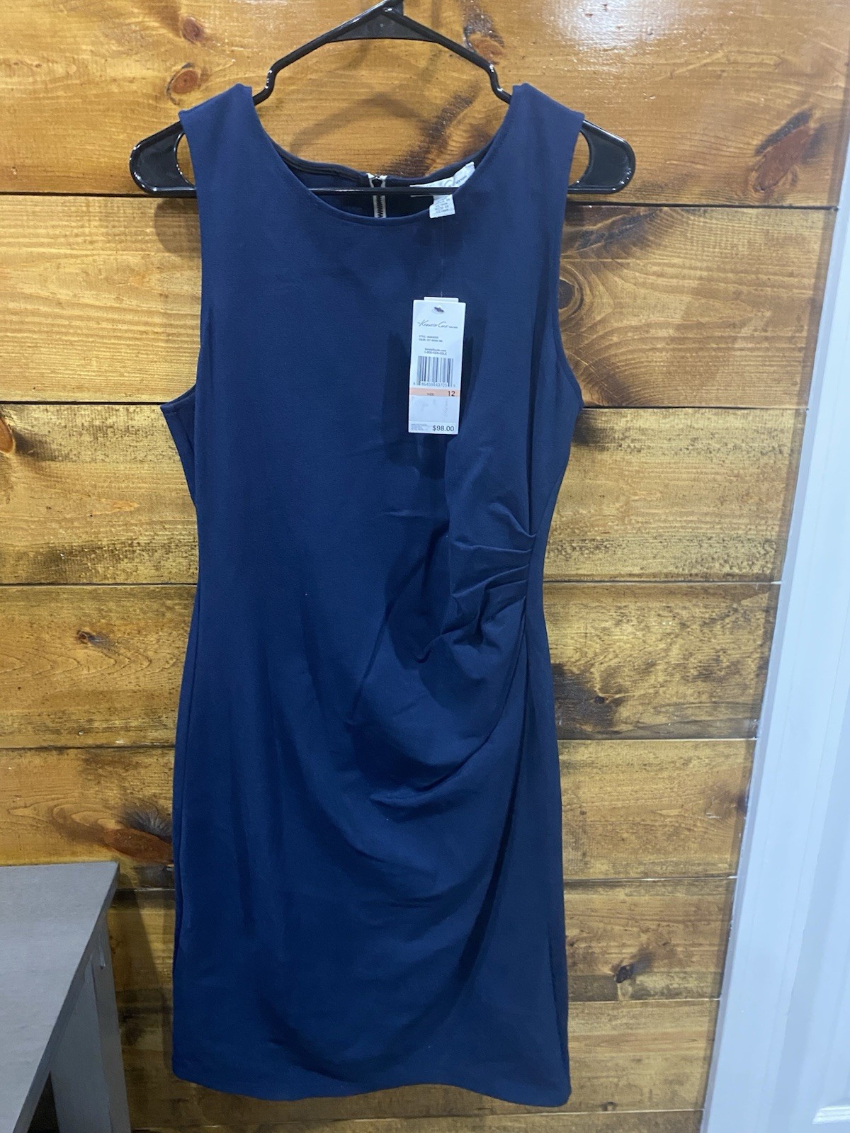 Kenneth Cole New York Women 12 Indigo Ink Dress Full Back Zipper NWT Retail $98