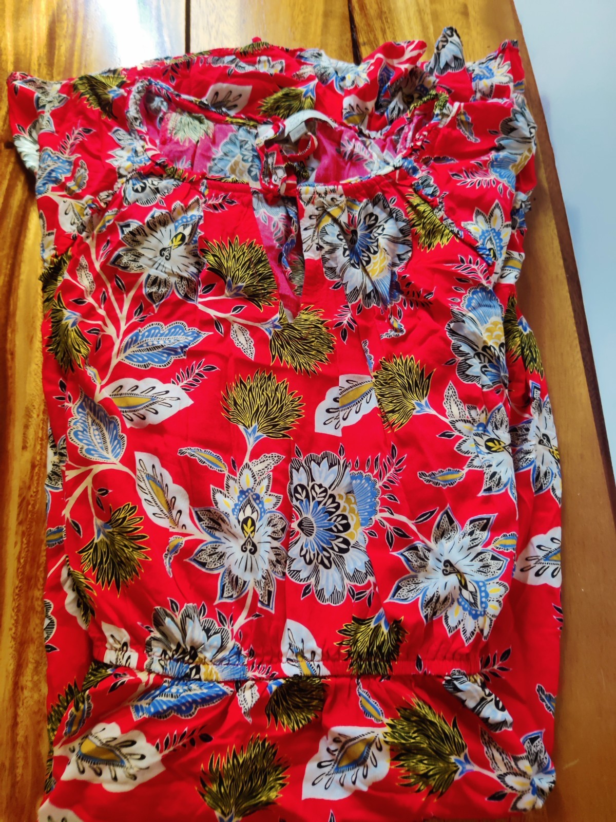 LOFT Women’s Dress Red Floral Size 16 XLarge By Ann Taylor Any Occasion
