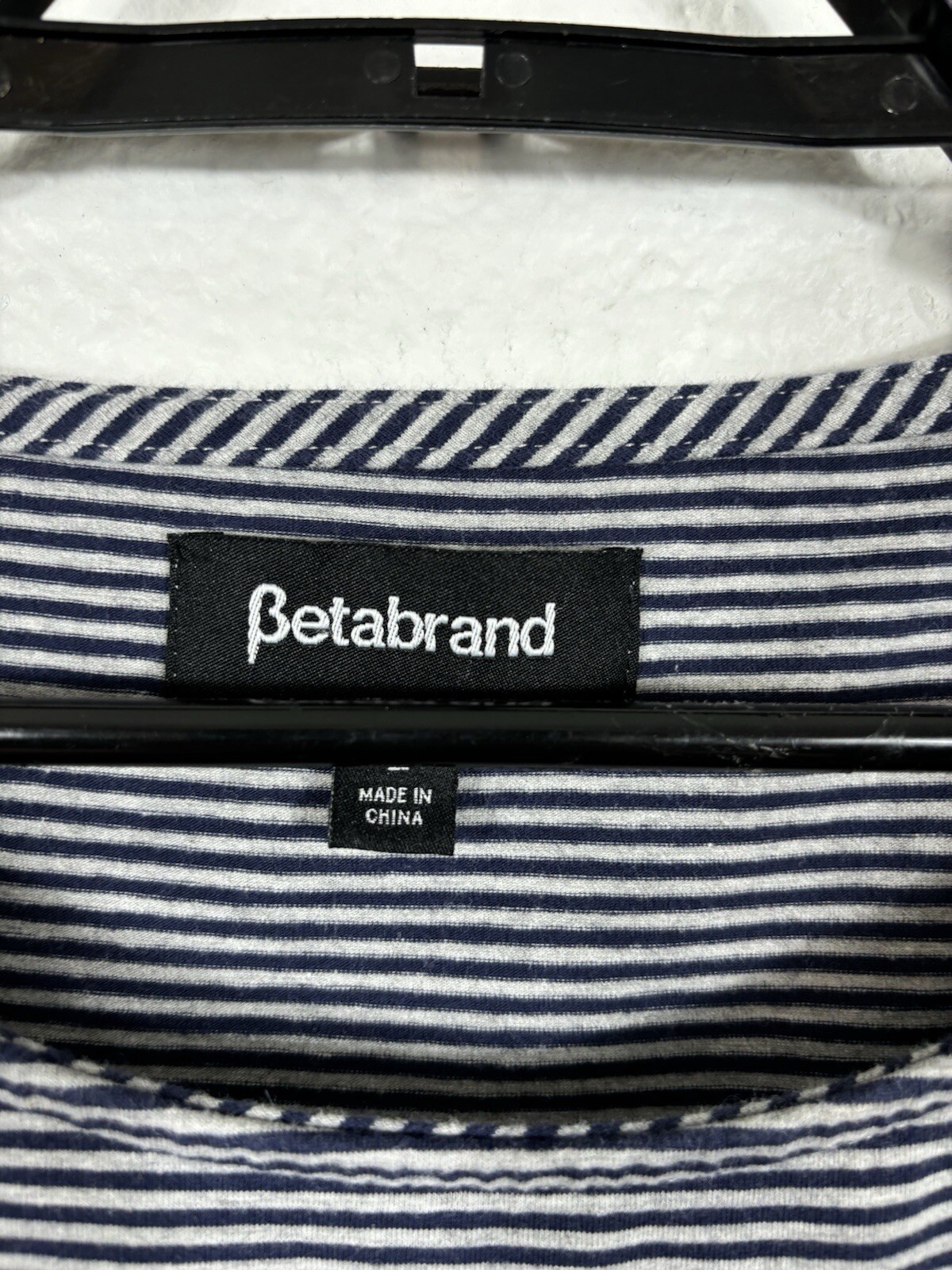 Betabrand Athletic Dress Size L Striped Ruched Sides Cotton Blend Pockets