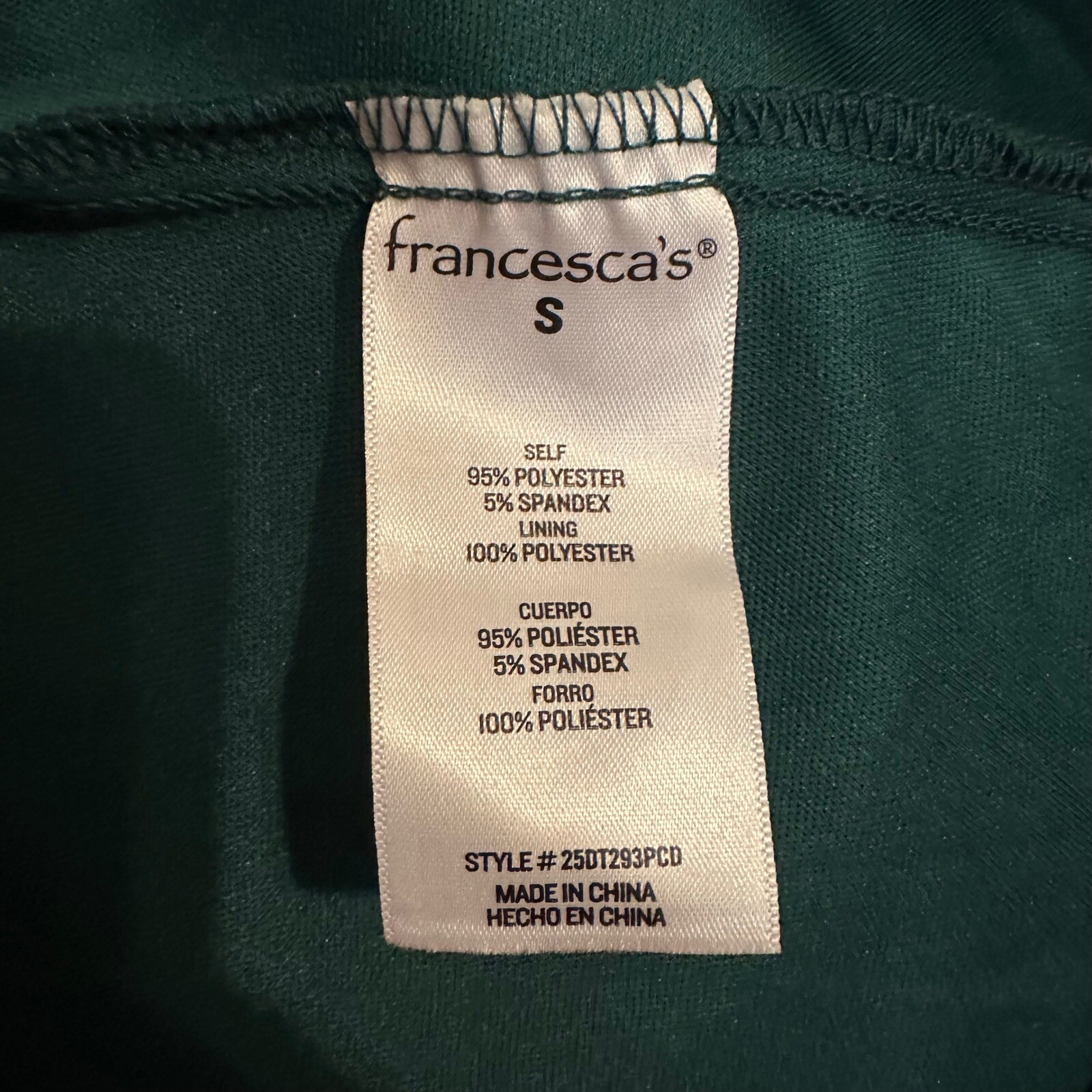 Mi Ami for Francesca’s Solid Green Jenny Strappy Cross Over Mini Dress Lined S