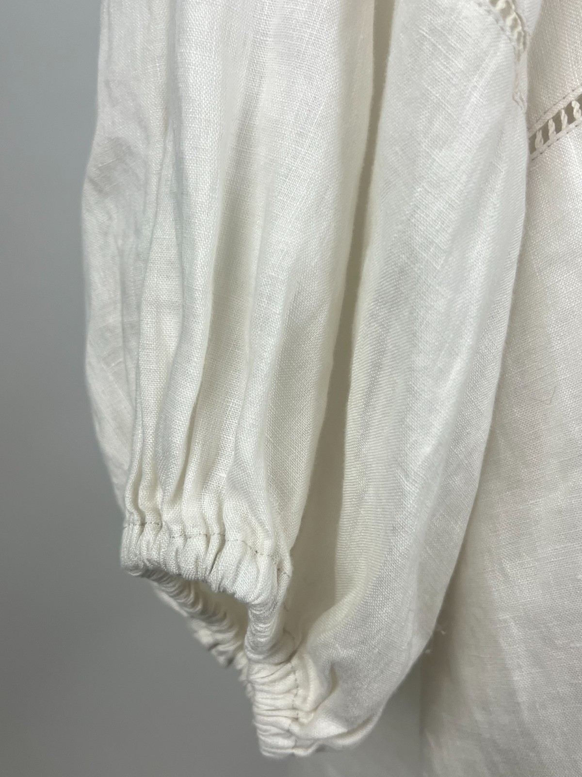 *NWT* DEVOTION TWINS L/S Oversized Billowy Linen ‘Emmi Dress’ – M, Ecru