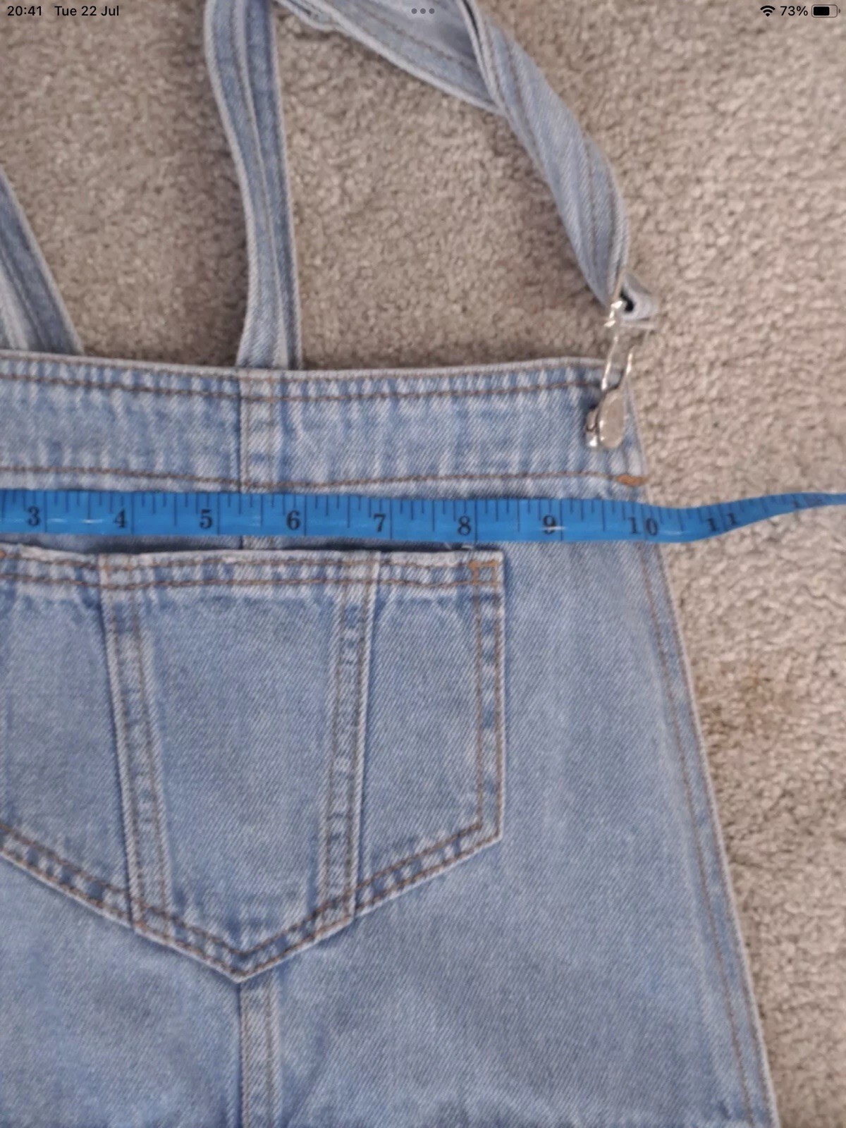 Women’s H&M Blue Denim Pinafore Dungaree Dress Size 10