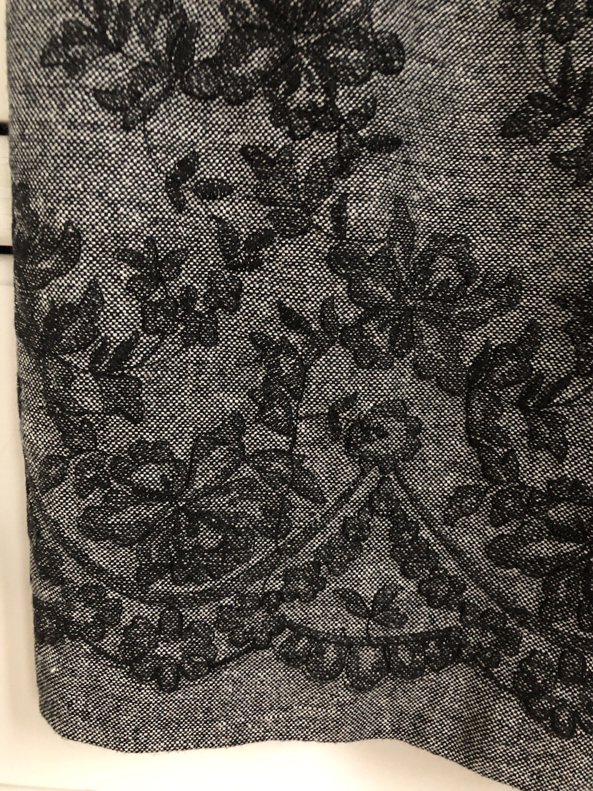 ELLEN TRACY CASHMERE WOOL BLEND EMBROIDERED LINED BLACK GRAY DRESS SIZE 6